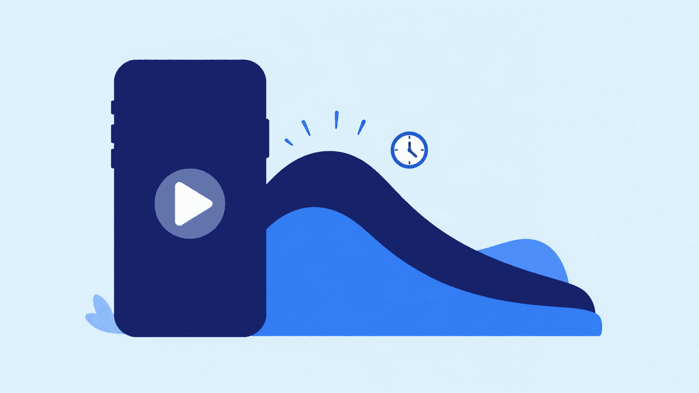 Ilustración: video corto de TikTok impulsando una ola de tendencia