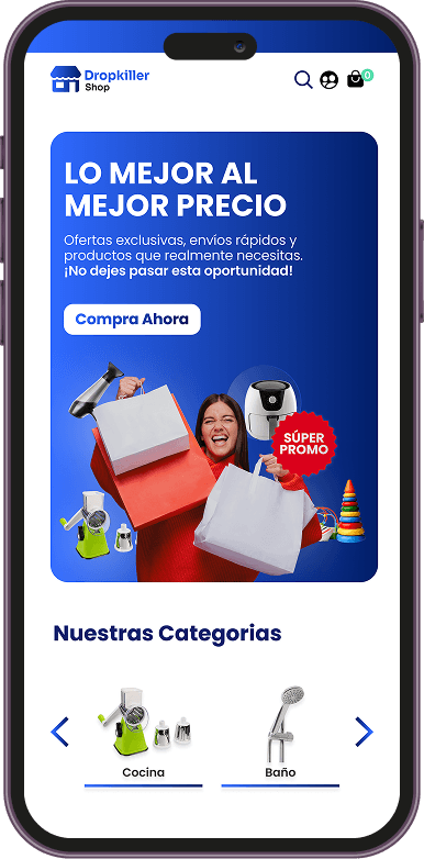 Tienda Killerstore en móvil